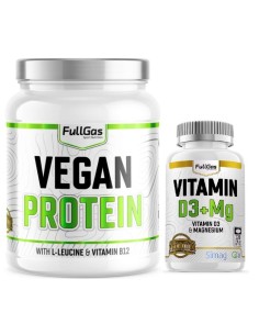 Pack Vegan Protéine (chocolat-Banane) + Vitamine D3 + Magnésium