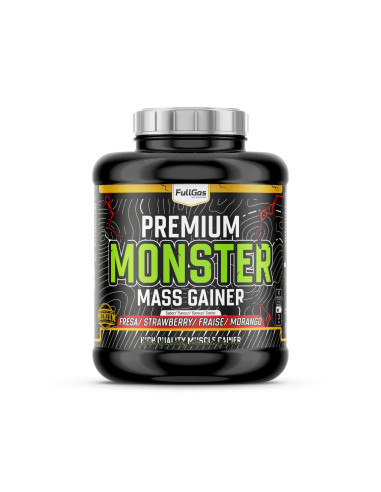 Monstre premium (gagnant de masse / Gagnant de poids) - Smoothie à la fraise - 3kg