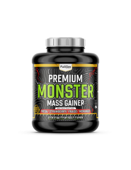 Premium Monster (Mass Gainer/Ganador de Peso) - Strawberry Smoothie - 3kg