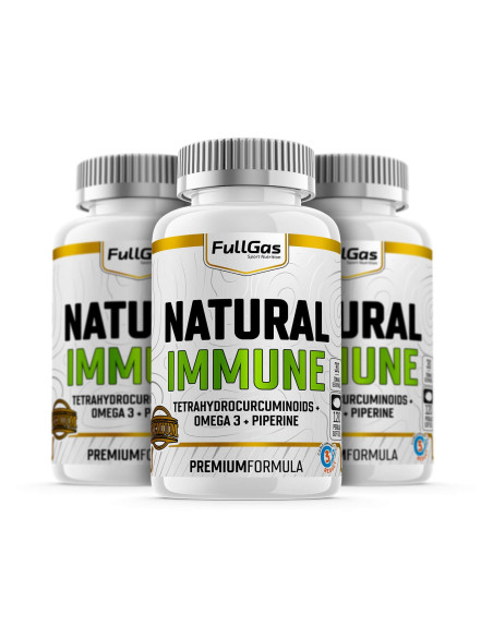 3x Immune naturelle (oméga-3 + Tétrahydrocurcinides + pipérine) - 120 perles