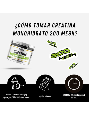 Creatina Monohidrato 200 Mesh en polvo - Neutra - 500g