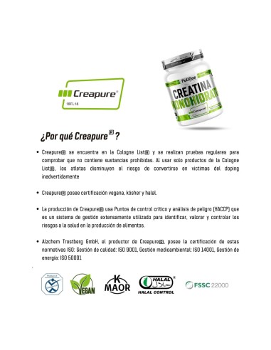 Creapure® (monohydrate de poudre de créatine) - Neutra - 250g