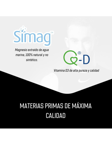 Vitamine D3 (Quali®-D) + Magnésium Marine (Simag) - Capsules - 30 tomas