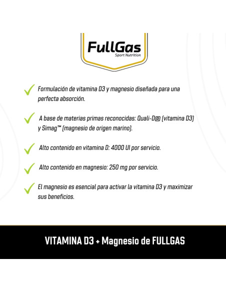 Vitamina D3 (Quali®-D) + Magnesio marino (Simag)- Cápsulas - 30 tomas