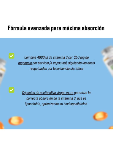 Vitamine D3 (Quali®-D) + Magnésium Marine (Simag) - Capsules - 30 tomas