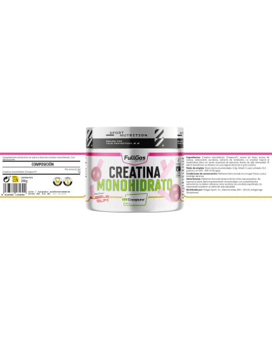 Creapure® (Creatina Monohidrato en polvo) - Bubblegum - 250g