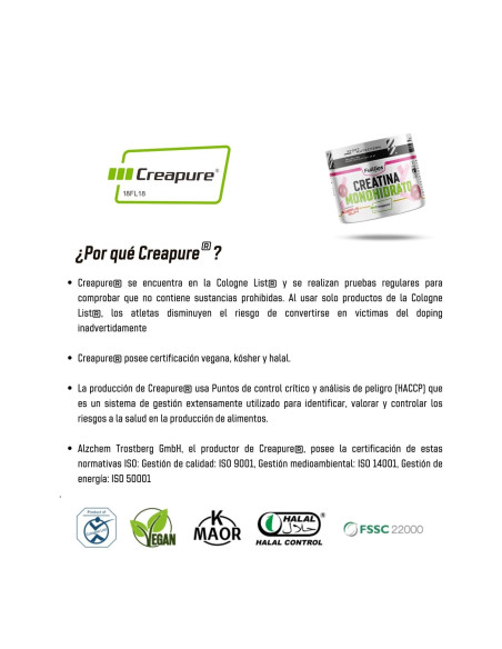 Creapure® (Creatina Monohidrato en polvo) - Bubblegum - 250g