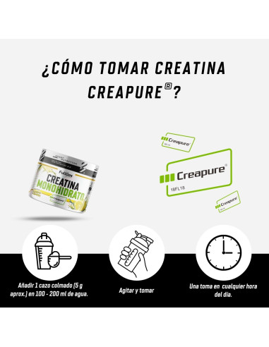 Creapure® (Creatina Monohidrato en polvo) - Limón - 250g