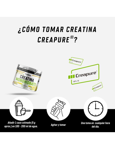 Creapure® (Creatina Monohidrato en polvo) - Limón - 250g