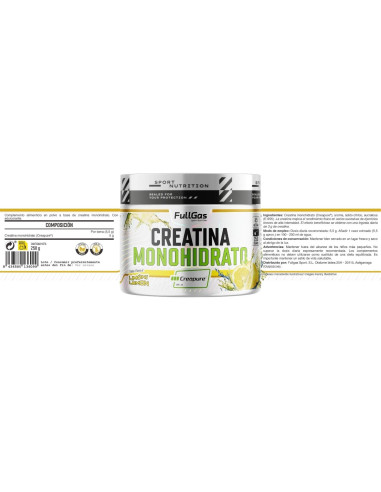 Creapure® (Creatina Monohidrato en polvo) - Limón - 250g