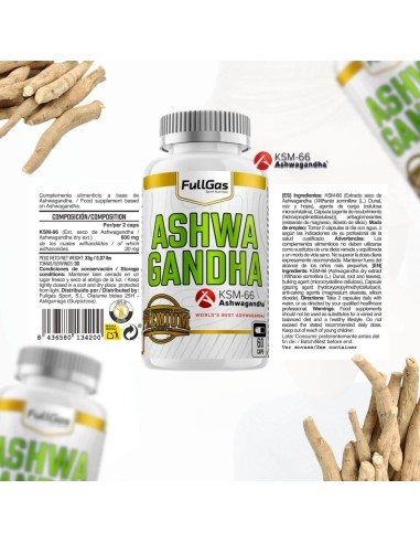 Ashwagandha (KSM-66®) - Capsules - 30 tomas