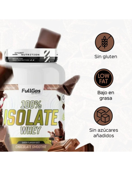 100% Isolate Whey (Aislado) - Chocolate smoothie - 900g