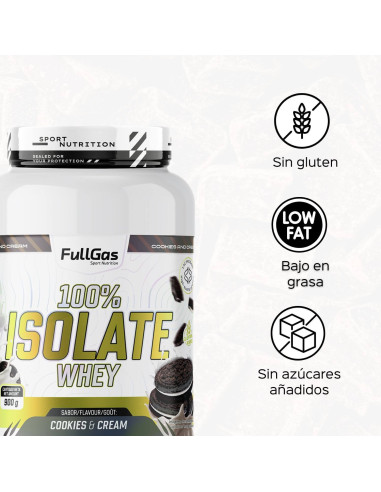 100% Isolate Whey (Aislado) - Cookies & Cream - 900g