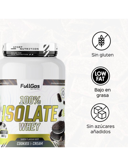 100% Isolat de lactosérum (isolé) - Cookies & Crème - 900g