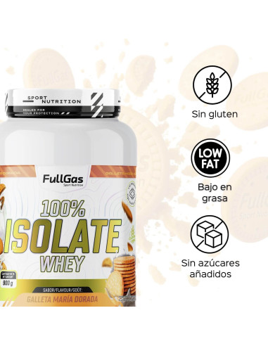 100% Isolate Whey (Aislado) - Galleta María - 900g