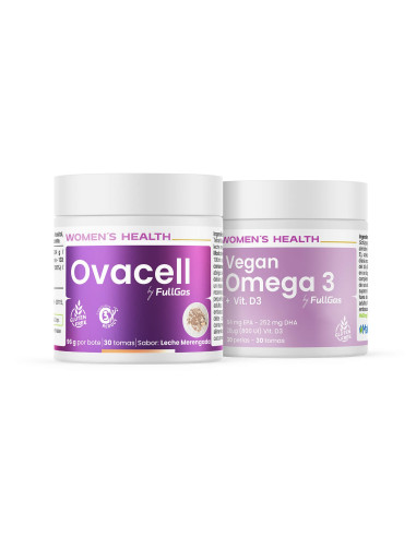 Compra Ovacell Plus (Suplemento para SOP) con Omega 3 vegano sabor Leche Merengada