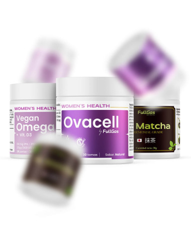 Compra Ovacell Plus (Suplemento para SOP) con Omega 3 vegano + Té Matcha