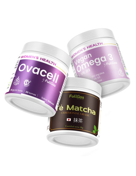 Compra Ovacell Plus (Suplemento para SOP) con Omega 3 vegano + Té Matcha