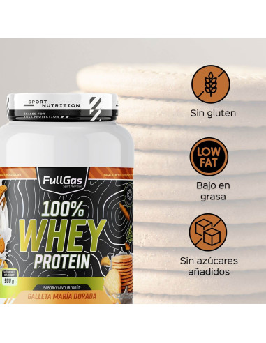 100% Whey Protein (Concentrado) - Galleta María - 900g