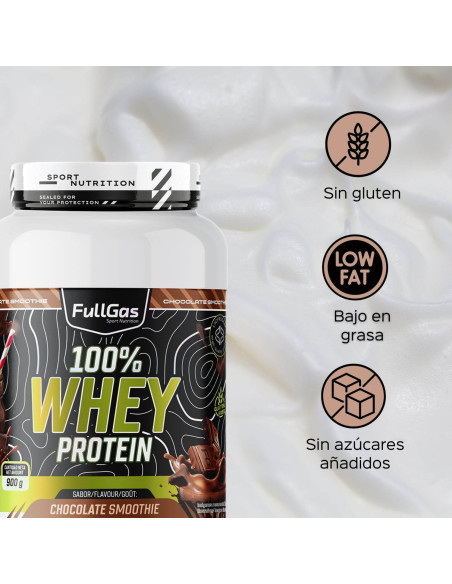 100% De protéines de lactosérum (concentré) - Smoothie au chocolat - 900g