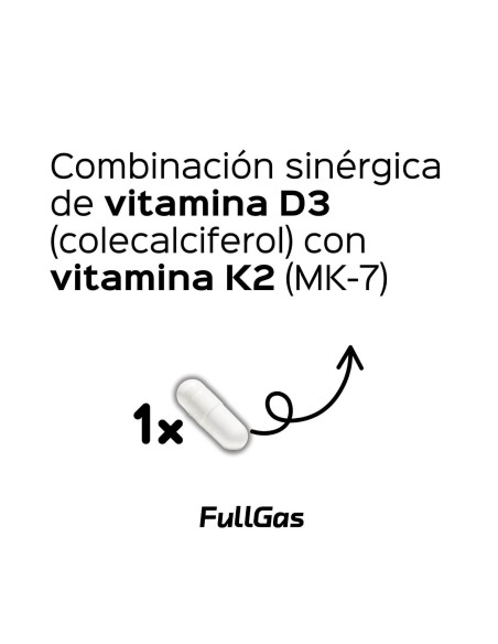 Vitamina D3 + Vitamina K2 - Cápsulas - 60 tomas