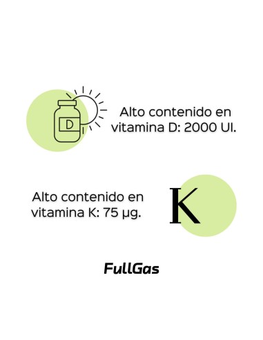 Vitamine D3 + Vitamine K2 - Capsules - 60 tomas