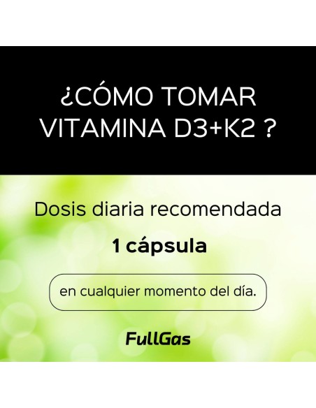 Vitamina D3 + Vitamina K2 - Cápsulas - 60 tomas