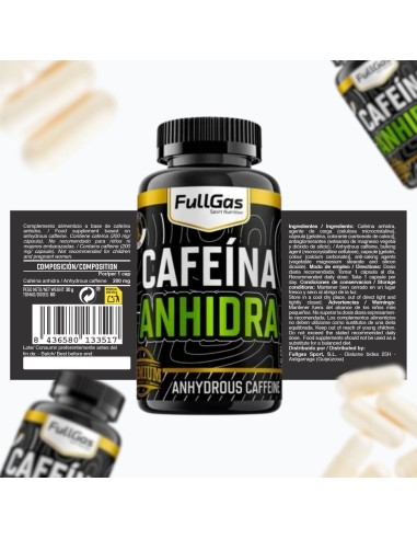Cafeína Anhidra (200mg) - 60 cápsulas