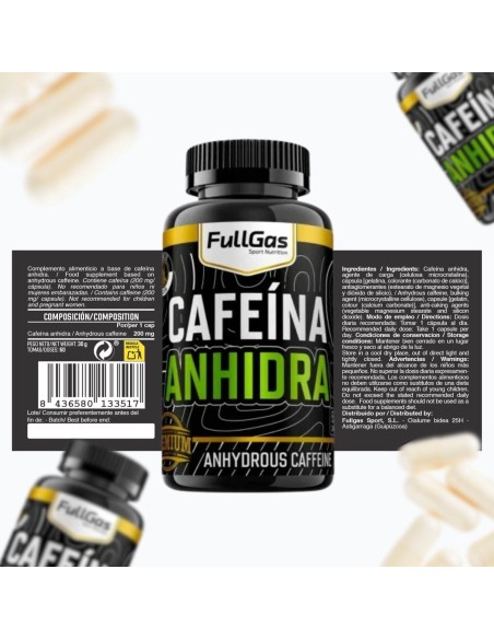 Caféine anhydre (200 mg) - 60 capsules