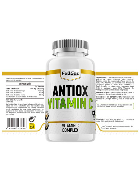 Vitamina C (1000mg) - Comprimidos - 60 tomas