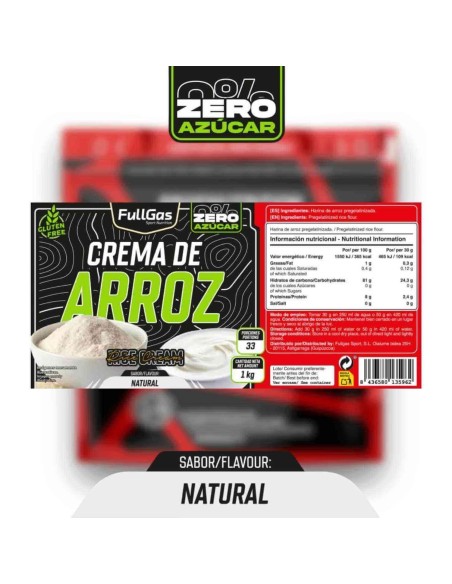 Crema de Arroz Zero (Pregelatinizada) - Natural - 1kg