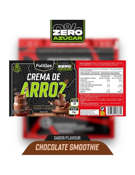 Crème à riz zéro (Pregélatinisée) - Chocolat - 1kg