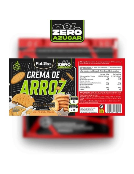 Crème de riz zéro (prédélatiminisé) - Cookie María - 1kg