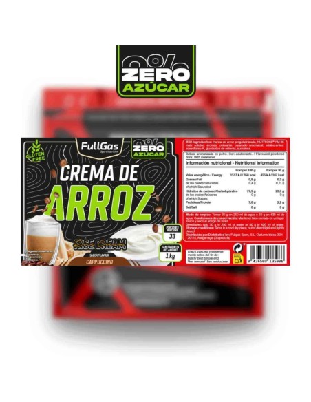 Crème de riz zéro (Pregélatinized) - Capuccino - 1kg