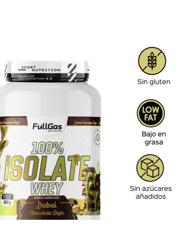 100% Isolate Whey (Aislado) - Dubai Chocolate - 900g