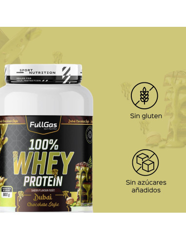 100% Whey Protein (Concentrado) - Dubai Chocolate - 900g