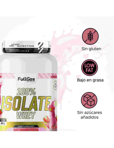 100% Isolate Whey (Aislado) - Batido de fresa - 900g