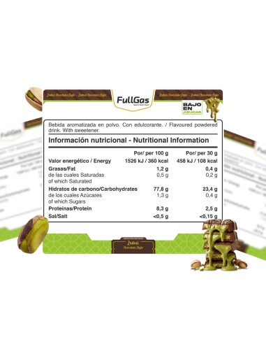 Crema de Arroz (Pregelatinizada) - Dubai chocolate - 1kg
