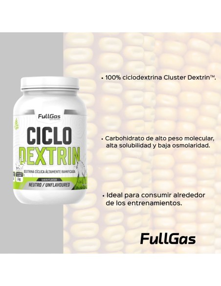 Ciclodextrina (Cluster Dextrin™) - Neutro (Sin sabor) - 1 kg