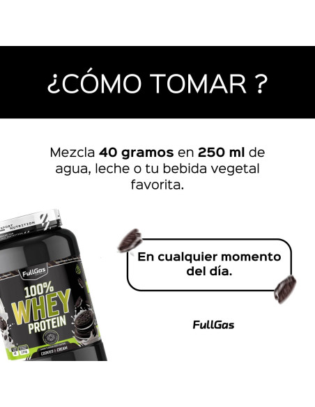 100% Whey Protein (Concentrado) - Cookies & Cream - 1,8kg