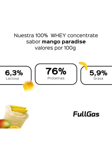 100% Whey Protein (Concentrado) - Mango paradise - 1,8kg