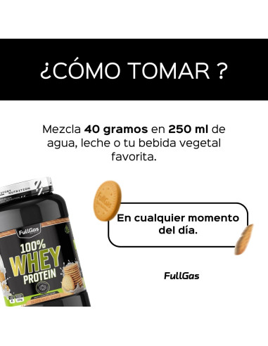 100% Whey Protein (Concentrado) - Galleta María - 1,8kg