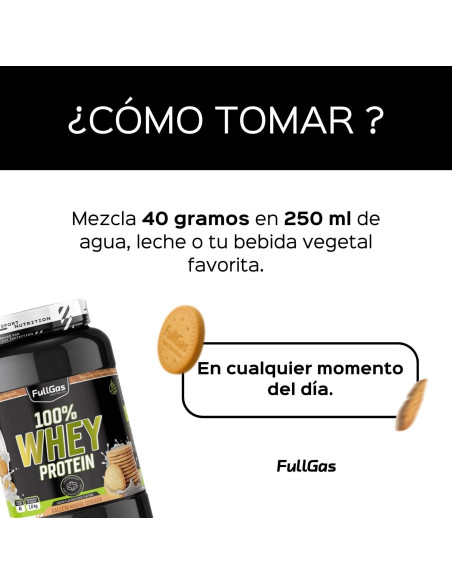 100% Whey Protein (Concentrado) - Galleta María - 1,8kg
