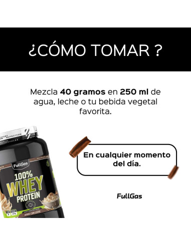 100% Whey Protein (Concentrado) - Arroz con leche - 1,8kg