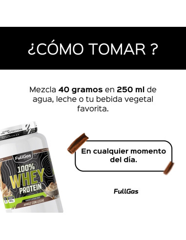 100% Whey Protein (Concentrado) - Arroz con leche - 900g