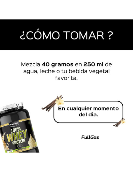 100% Whey Protein (Concentrado) - Vainilla smoothie - 1,8kg