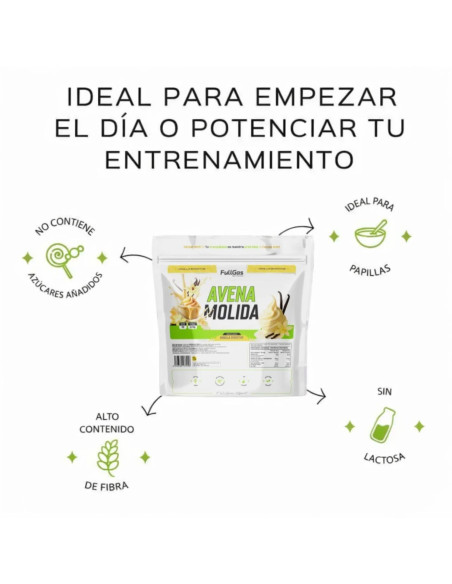 Avena Molida (Harina de avena) - Vainilla smoothie - 1,5kg