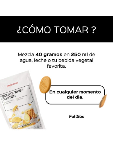 100% Isolate Whey (Aislado) - Galleta María - 454g
