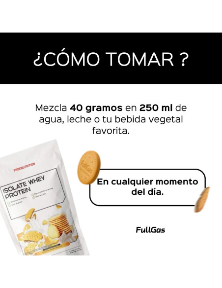 100% Isolate Whey (Aislado) - Galleta María - 454g