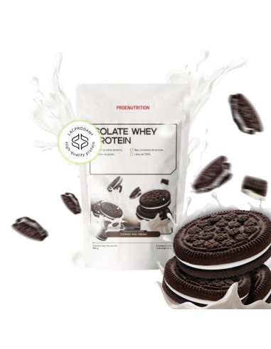 100% Isolat de lactosérum (isolé) - Cookies & Crème - 454g
